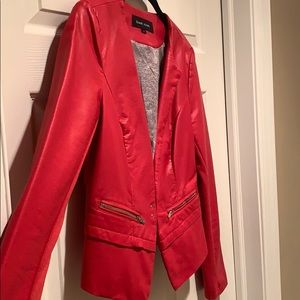 Brand New Never Worn Red Faux Leather Moto Jacket